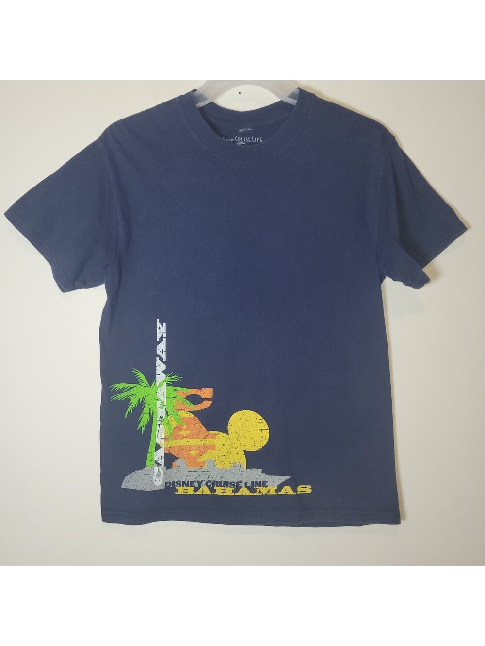 Disney Cruise Line Bahamas T-Shirt Adult Medium M Navy Blue Mickey Mouse